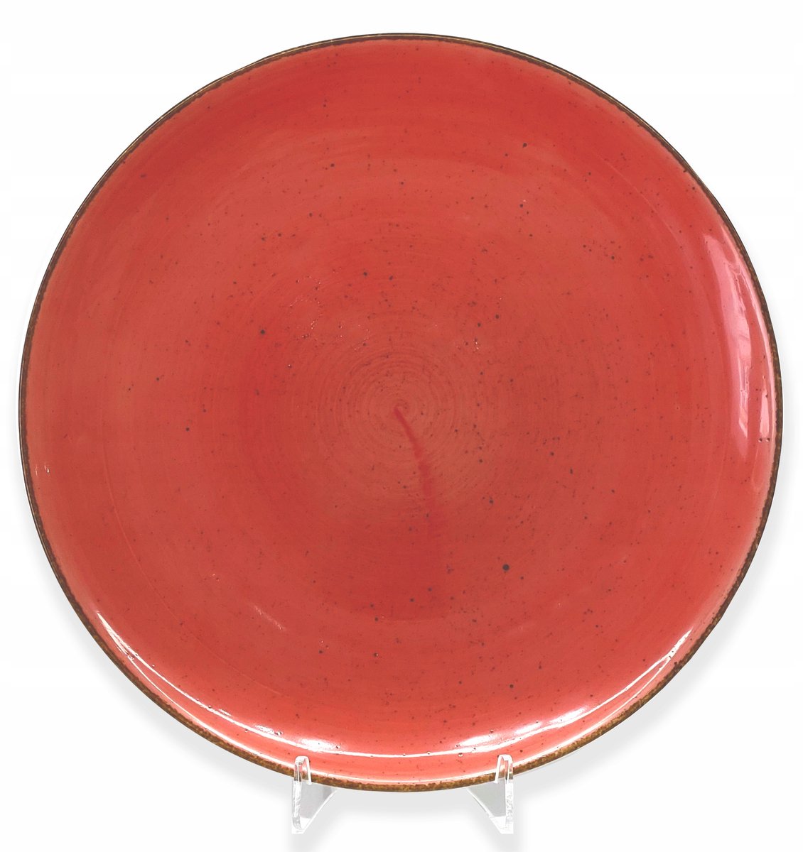 Lubiana Boss Platte Schal 27 cm - Handgeschilderd Rood