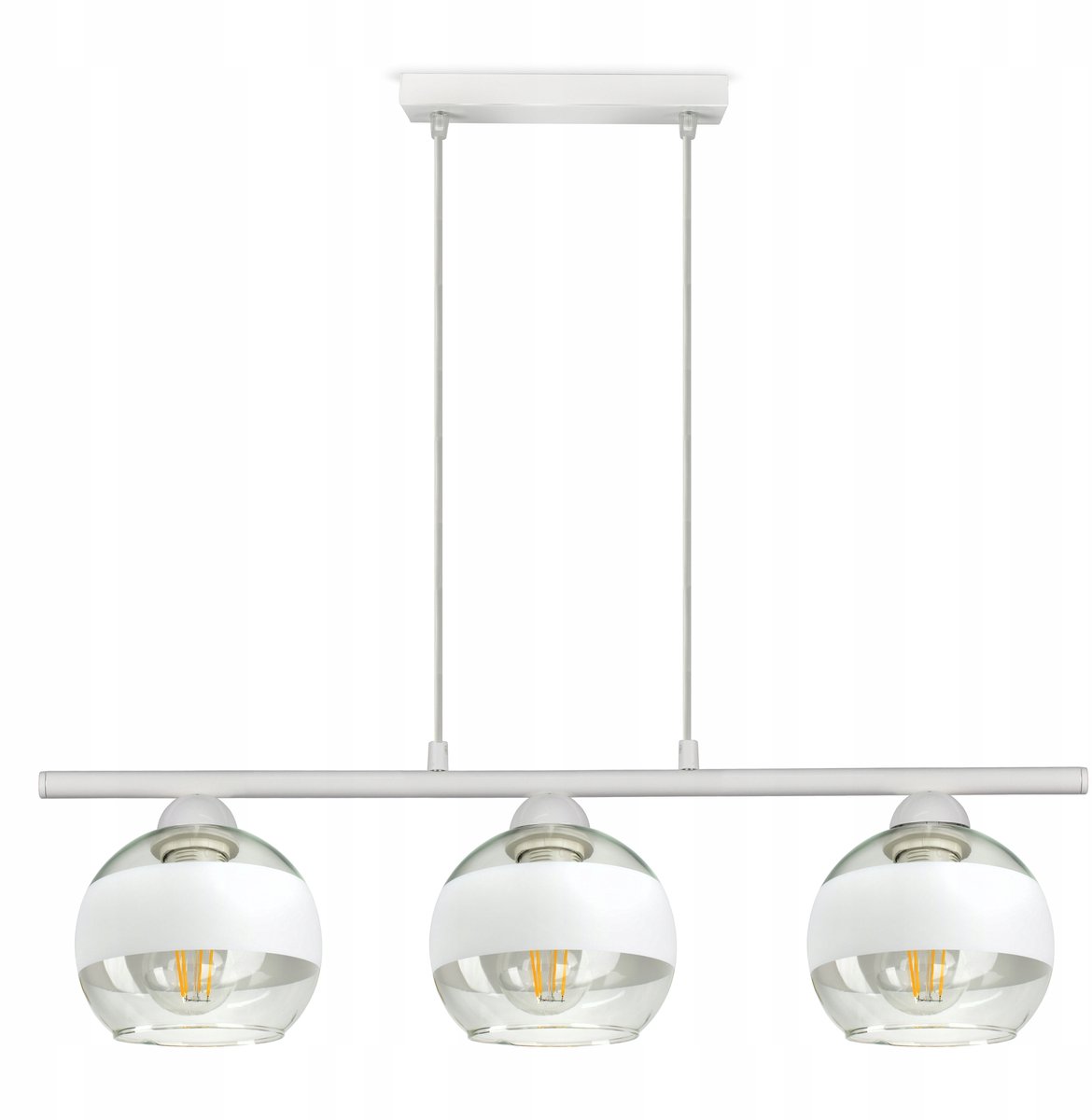 Moderne Witte Plafondlamp met Glazen Bollen, E27