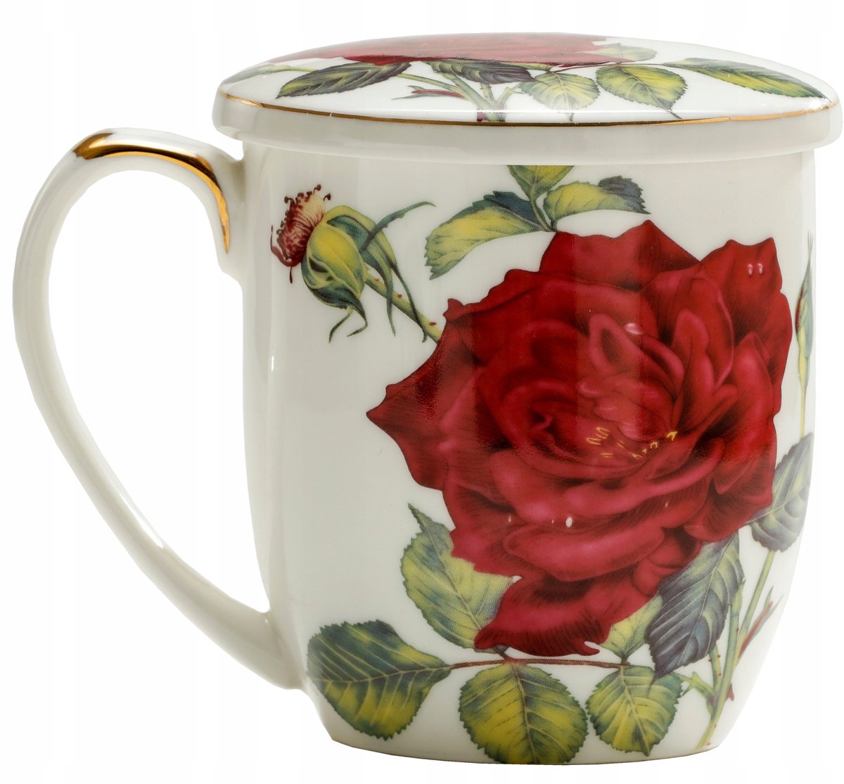 Porseleinen Theemok met Infuser, Deksel & Zeef - 420ml
