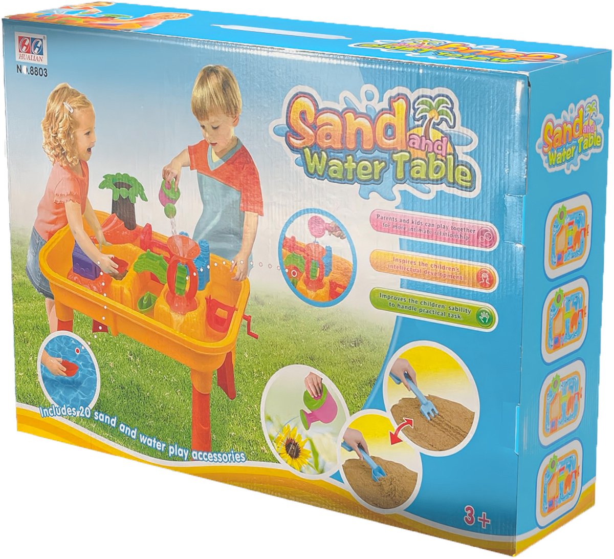 Watertafel en Zandtafel met veel accessoires - Eenvoudig te monteren buienspeelgoed - Water speelgoed voor kinderen - Speeltafel voor urenlang speelplezier — afbeelding 5