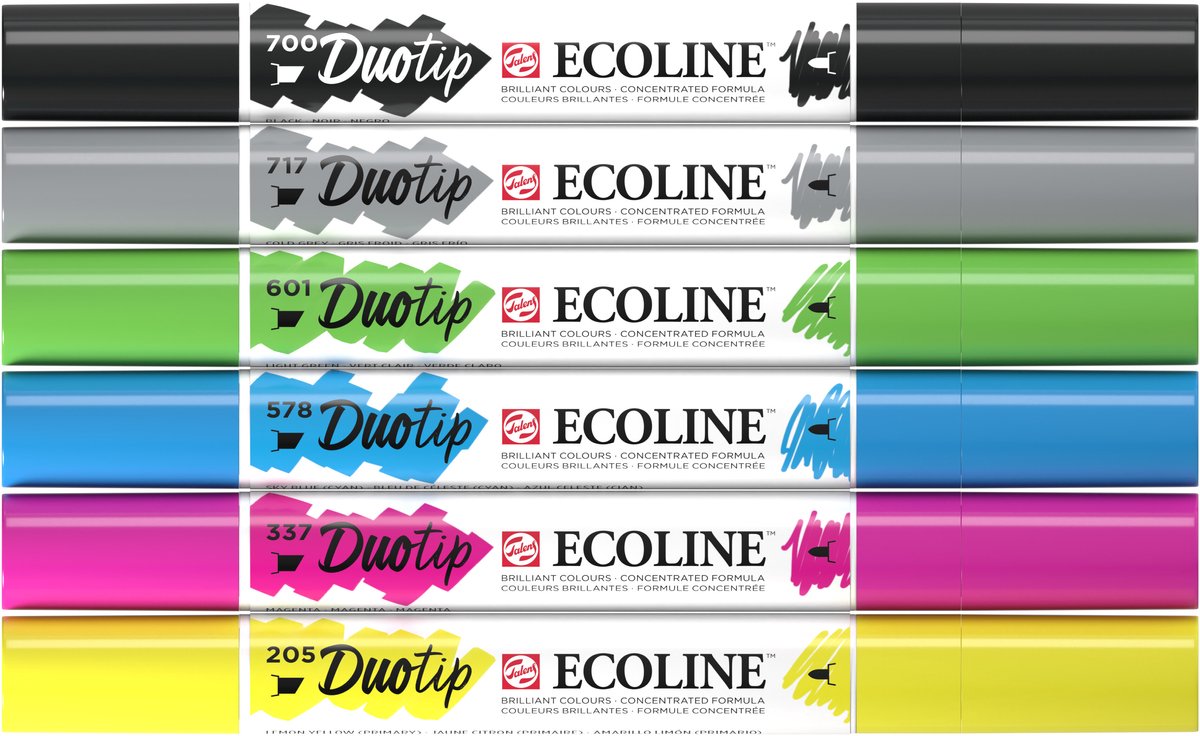 Duotip talens ecoline set 6 stuks basis | 3 stuks