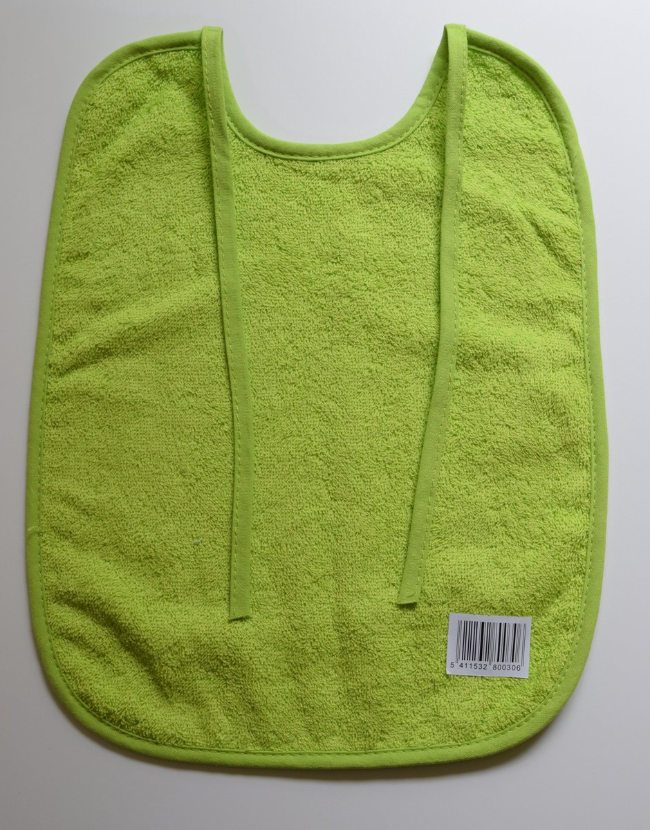 Slabbetje met koordjes lime per 1 stuks