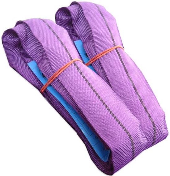 Ronde Hijslus - WLL 3000 Kg - Polyester - Geel - Lengte 4 M - Veiligheidsfactor 7:1 - EN 1492-2