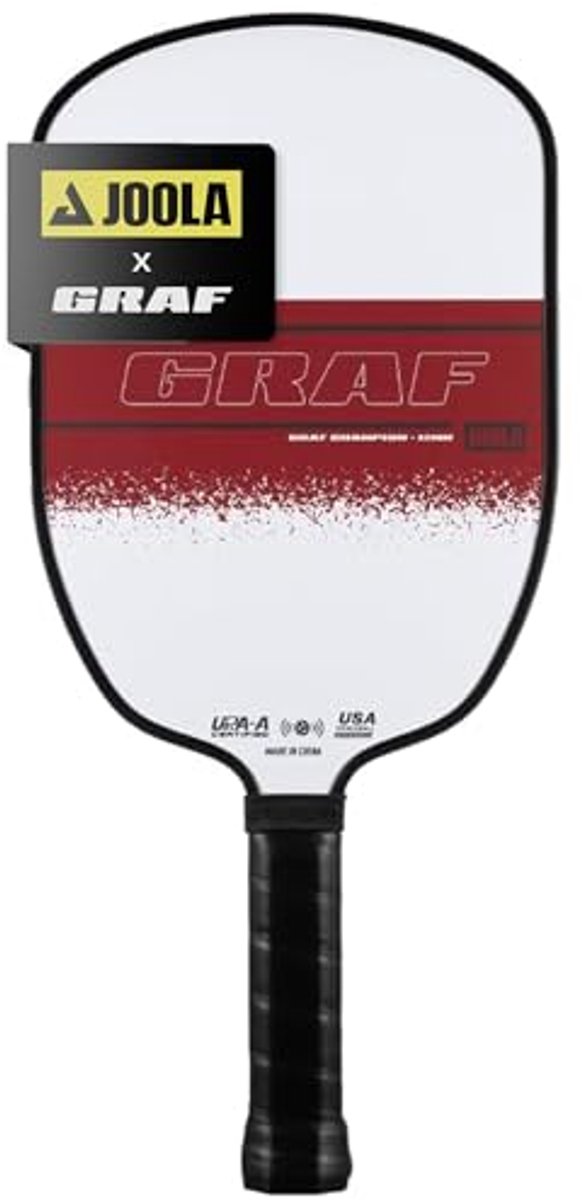 Pickleball Racket 12 mm - Agassi Vorm met Verlengd Zoet Punt - Verhoogt Spin en Controle - UPA-A Geplaatst - USAP Goedgekeurd - NFC-chip
