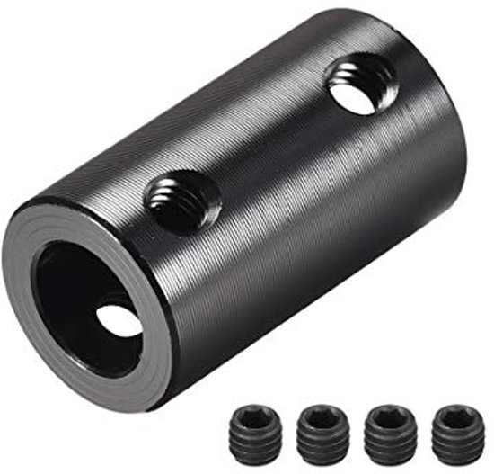 2x Starre Wellenkupplung 4–6 Mm Bohrung – Alu, Blau, L25xD14 Mm, Mit M4 Schrauben, Für Schrittmotoren & CNC