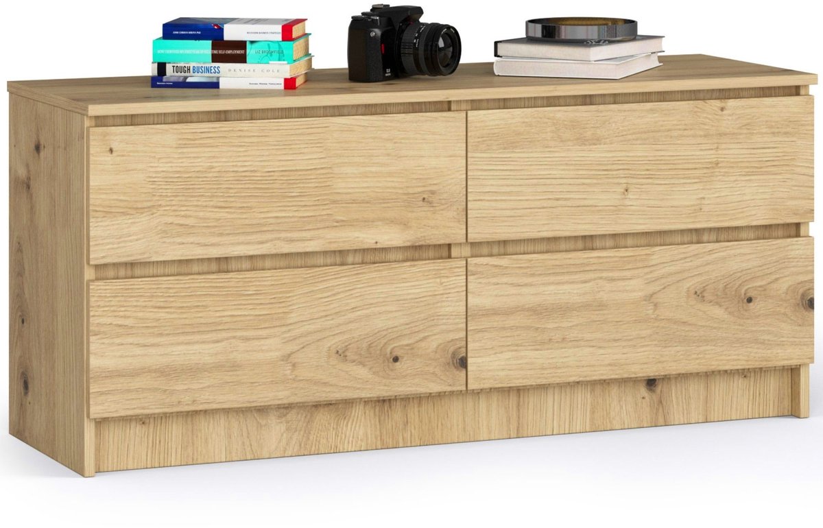 Akord Ladekast K120 met 4 Lades / AKORD Furniture Factory / Artisan Eik / 120 x 55 x 40 cm Artian Eik