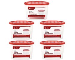 Binnenluchtontvochtiger 500 ml - Effectieve vochtbestrijding voor huis, keuken, slaapkamer en badkamer - 5 stuks