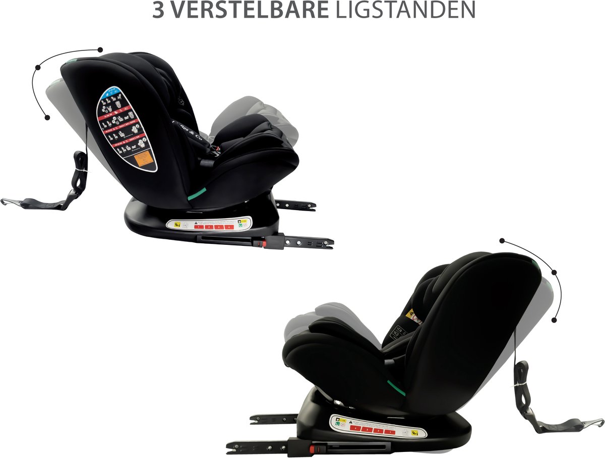 Liefjes & Co Growsafe Autostoel – i-Size 4-in-1 – 360° Draaibaar – ISOFIX & Top Tether – Groep 0/1/2/3 (40–150 cm) – foto 5