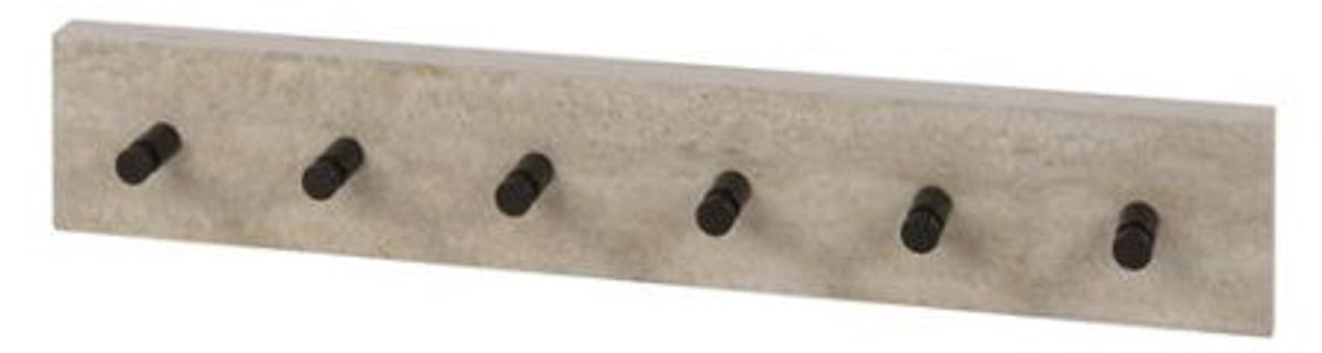 Meubelplaats Kapstok Travino 6H - Keramiek travertine Naturel