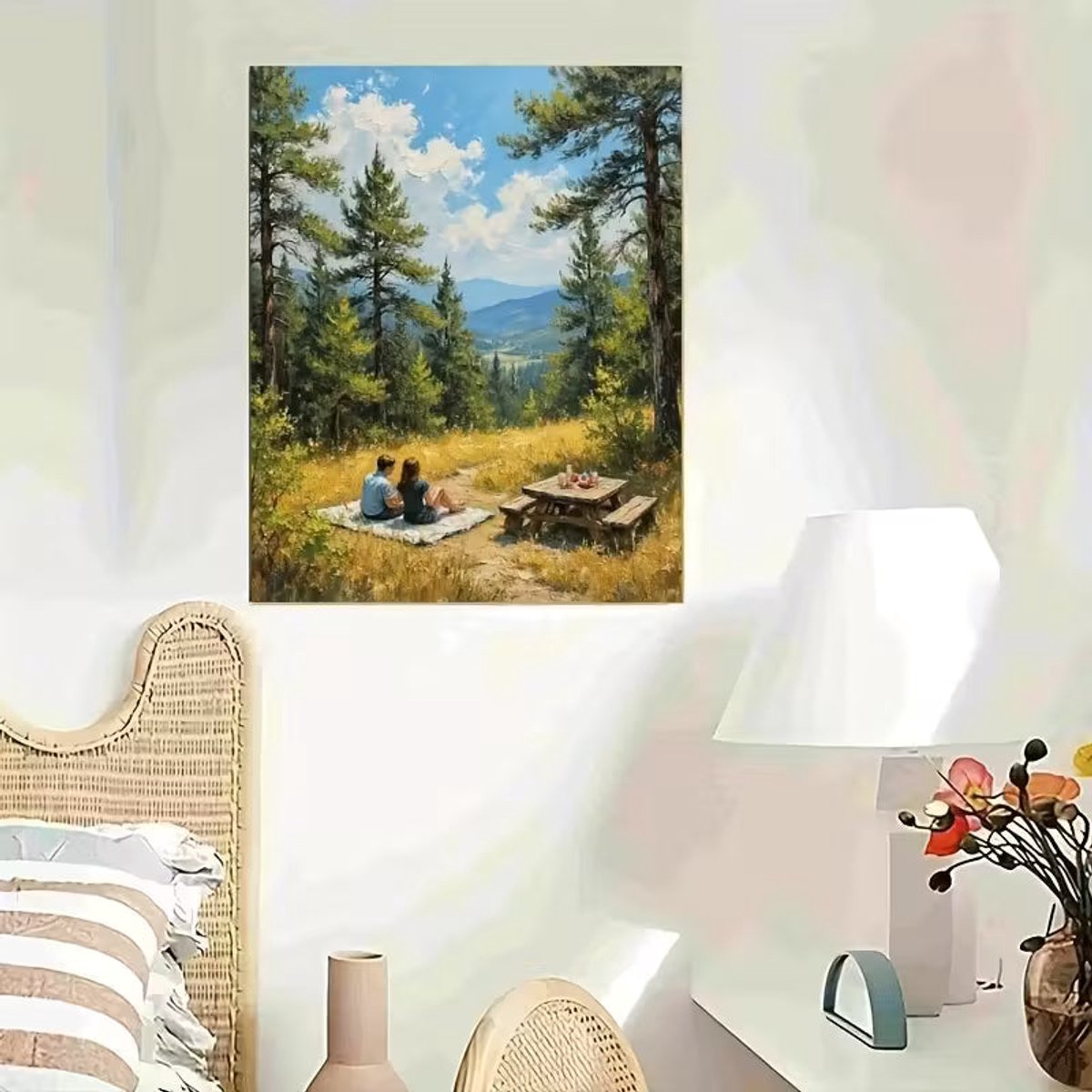 Paint by numbers – schilderen op nummer – DIY decoratie - Landschap - Mountain Escape — afbeelding 4