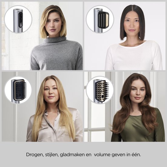 BaByliss 4-in-1 Wet to Dry Air Wand AS6555E Föhn - Drogen / Stylen / Gladmaken / Volume - Limited Edition - High Speed Digitale Haardroger (123km/h) - 3 opzetstukken voor elke look - Verbergt losse haren - Föhnborstel