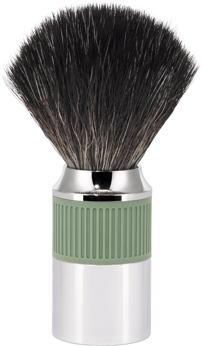 MÜHLE -Scheerkwast -NEO -Zwart Fibre -Chroom/Salviagroen, 21mm