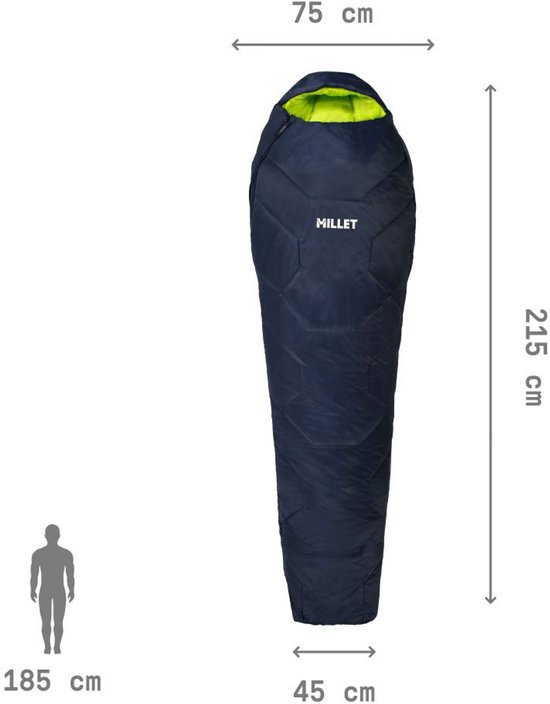 Millet Baikal 1100-4°c/0°c Slaapzak Blauw Regular / Right Zipper van Millet — afbeelding 4