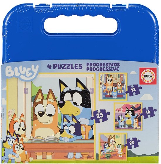 Educa - Bluey Progressieve Koffer - Puzzel - Vanaf 3 jaar - 25 stukjes - Sinterklaas Cadeautjes van Educa — afbeelding 4