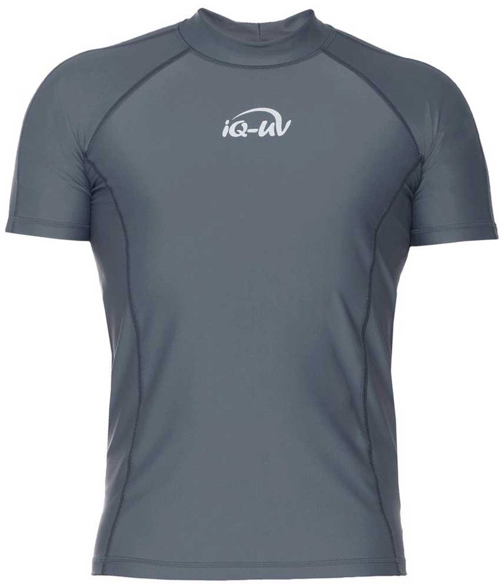 Iq-uv Uv 300 Slim Fit Korte Mouw Rash Guard Grijs 3XL