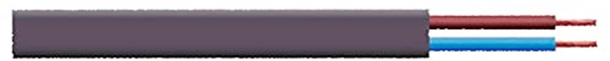 0,5 mm 2-aderige kabel 10 meter zwart-wit