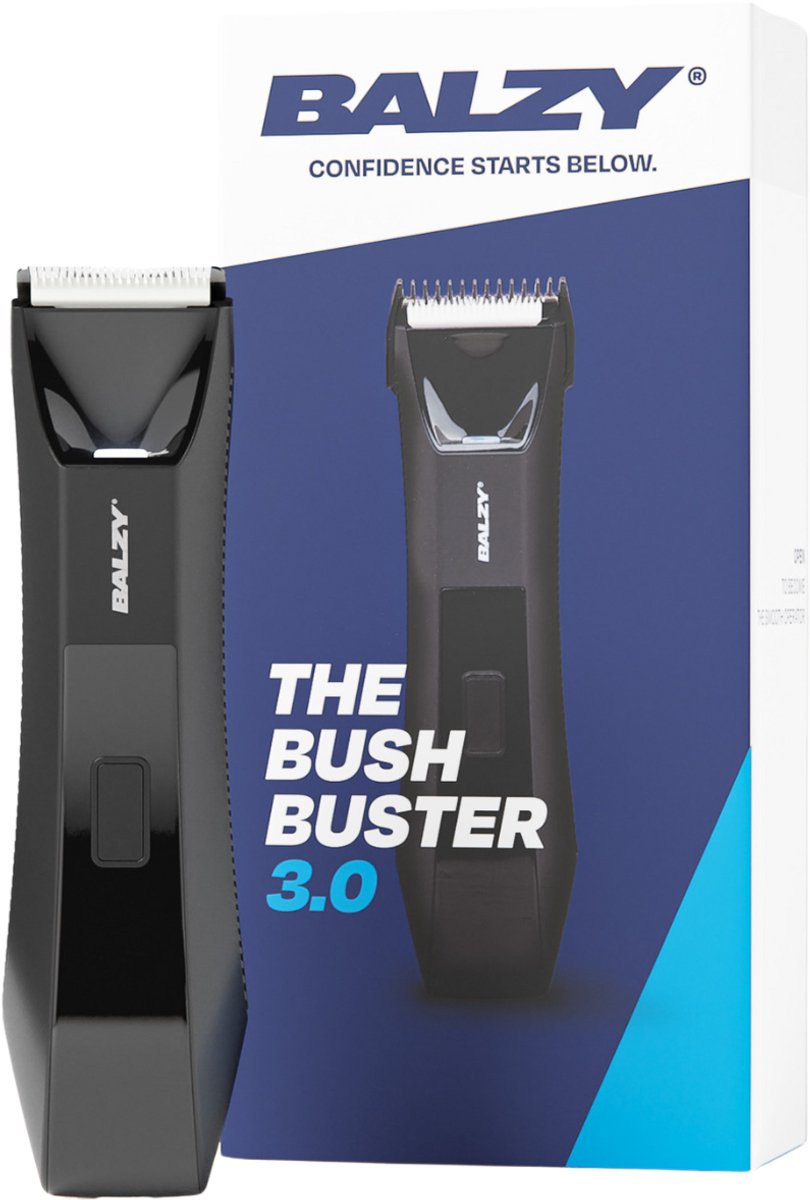 Bol.com BALZY® BushBuster® 3.0 - Body Trimmer voor Schaamstreek - Bodygroomer mannen - Waterdicht - Veilig scheren - Oplaadbaar aanbieding