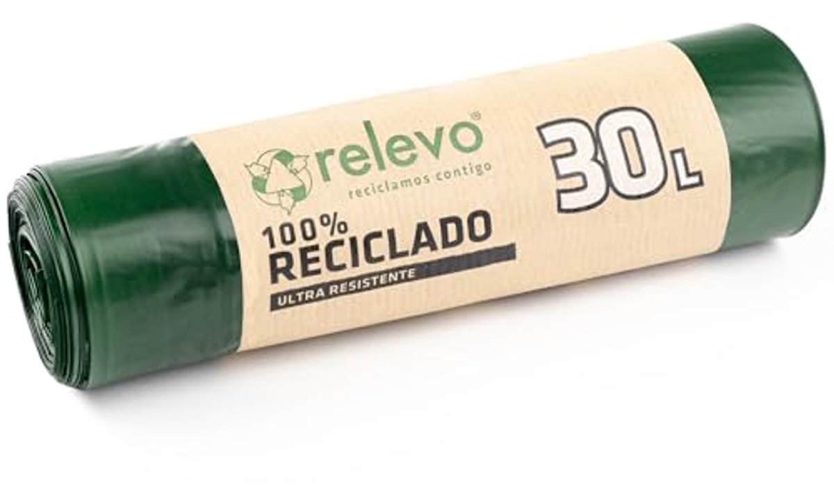 Duurzame 100% gerecyclede vuilniszakken 30 liter - 15 stuks