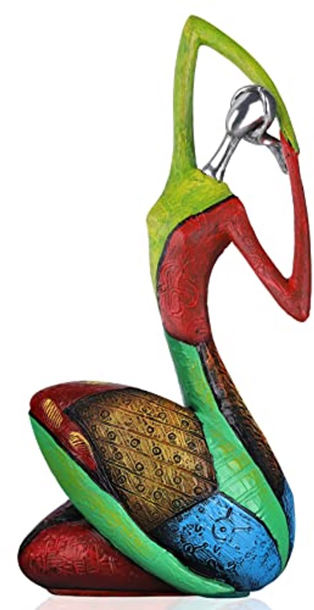 Moderne Abstracte Vrouw Beelden en Sculpturen - Creatief Full-Color Yoga Standbeeld voor Woonkamer en Décor