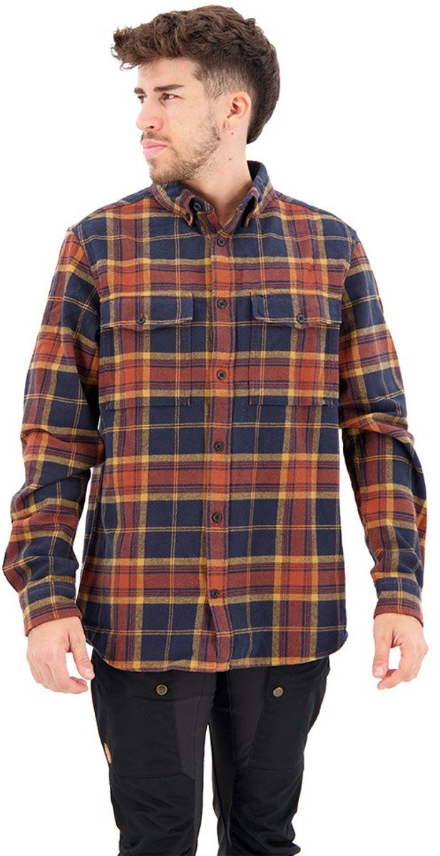 Fjällräven Övik Twill Overhemd Met Lange Mouwen M Man Marineblauw