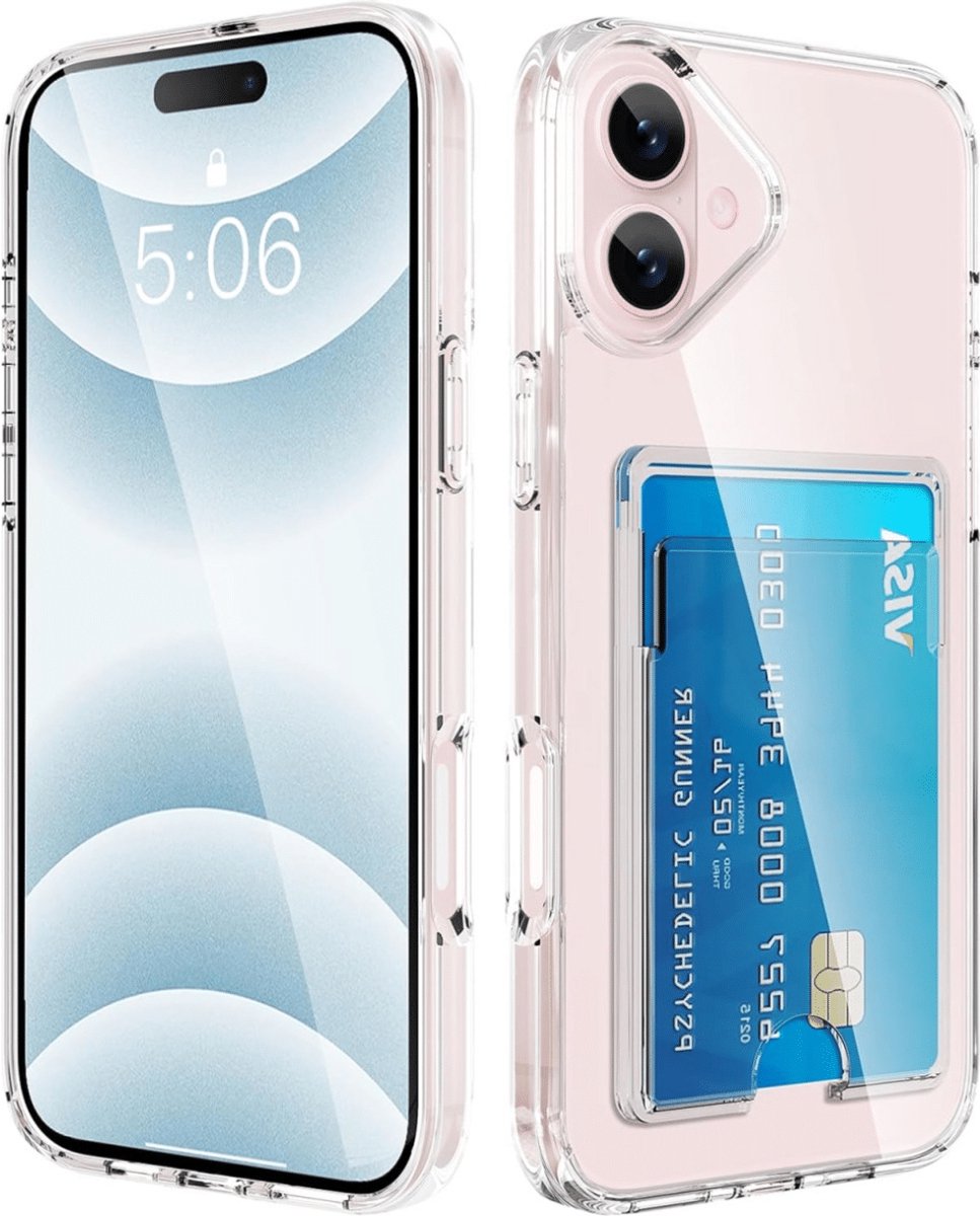 Casemania - Backcover hoesje - iPhone 17 - Pasjeshouder - Transparant
