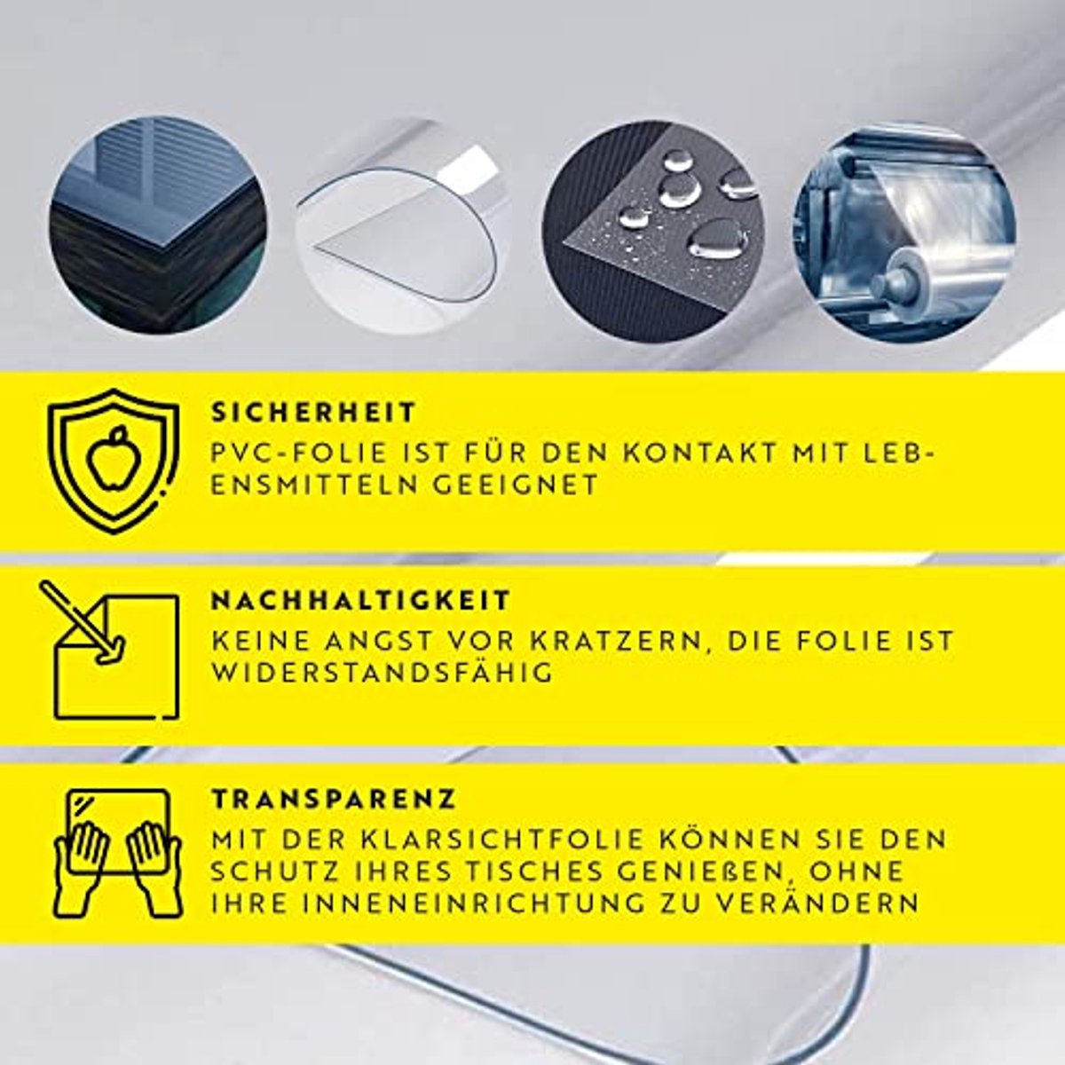 Transparante PVC Raamfolie - Beschermzeil voor Douche- en Bouwgordijnen | 0,2 mm x 140 cm x 1 m