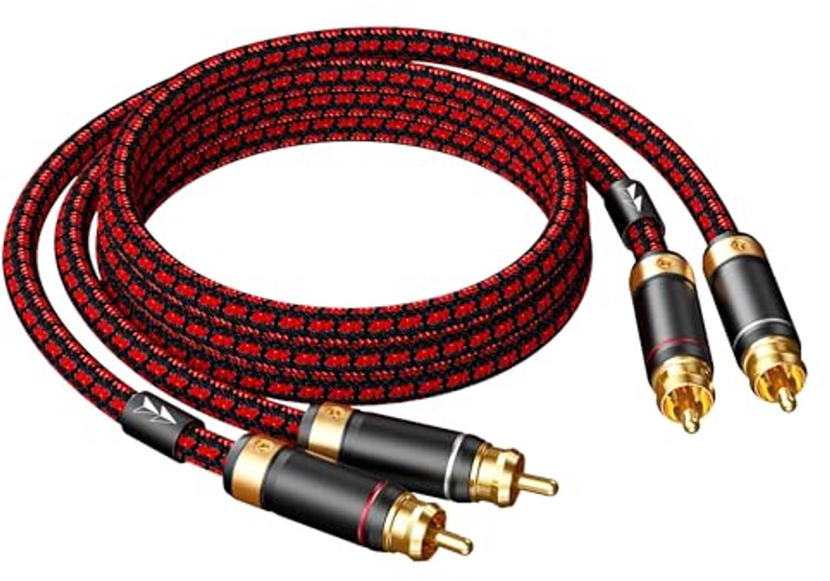 2RCA naar 2RCA audiokabel 0,75 m - Verguld, zuurstofvrij koper voor hi-fi geluid