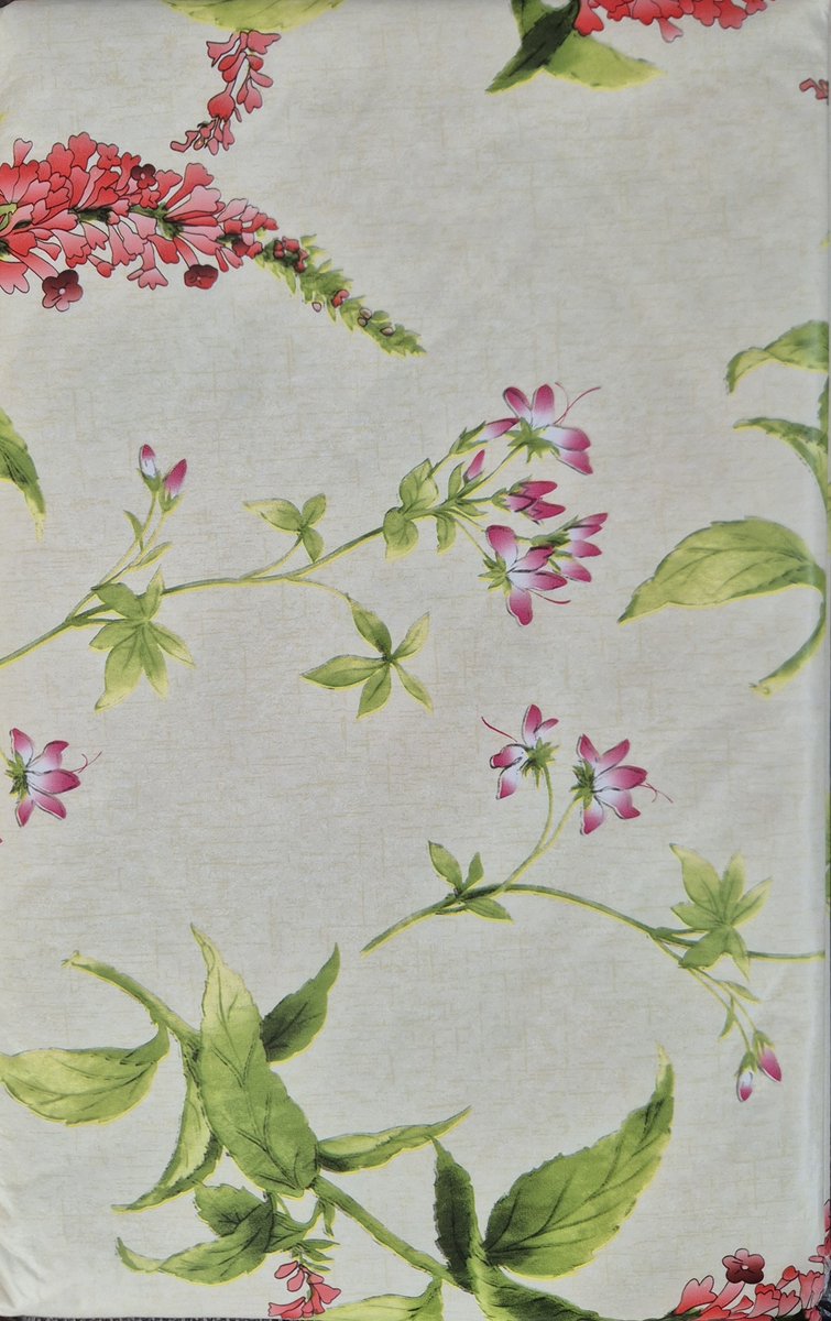 Tafelkleed 200x140 cm vinyl roze bloemen - zomers tafelkleed