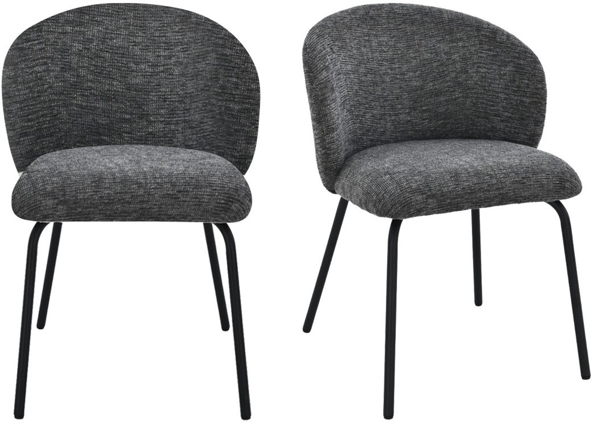 CALICOSY - Set van 2 stoelen met gestoffeerde zitting en rugleuning - VESPER