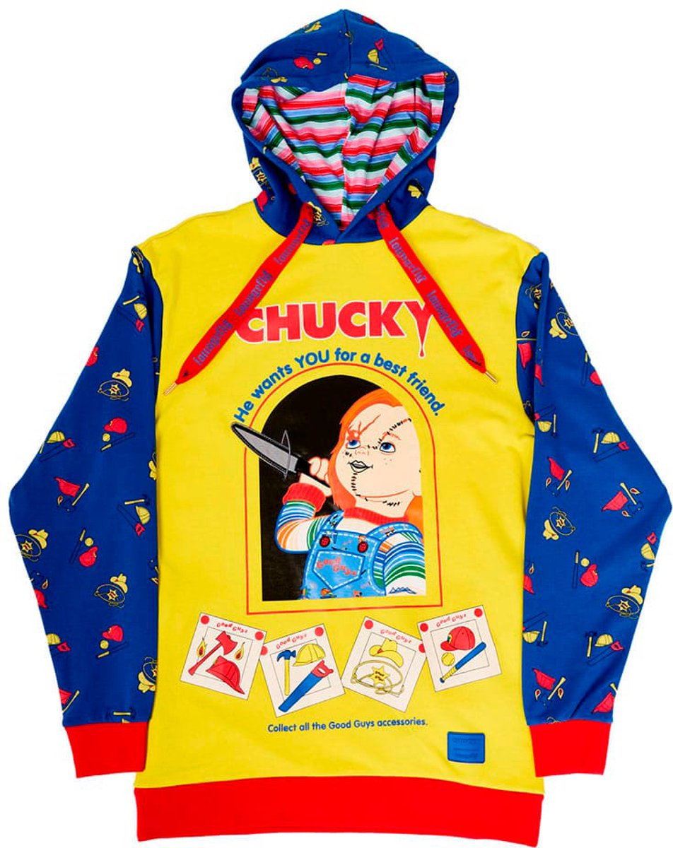 Loungefly Gele Hoodie Met Chucky Ontwerp Geel S