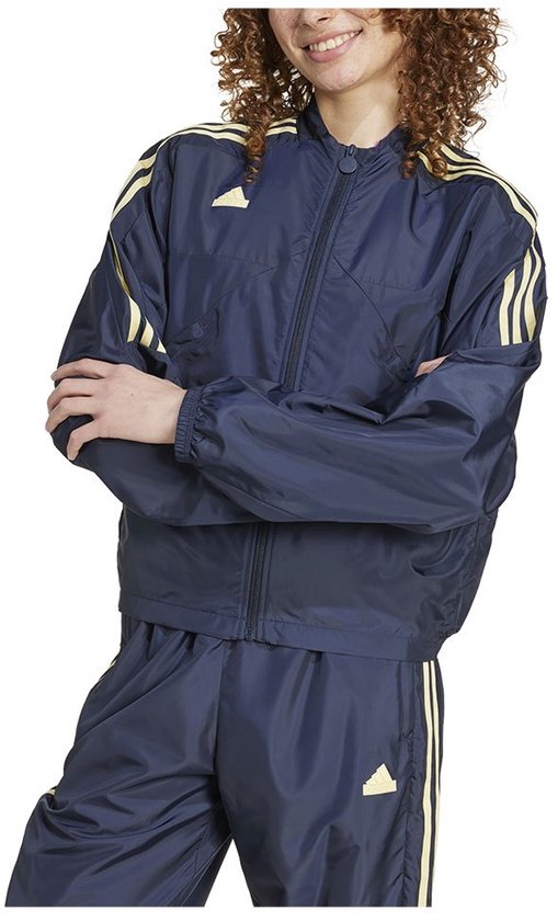 Veste d'entraînement tissée Summer Adidas Tiro Cut à 3 bandes, Blauw M femme