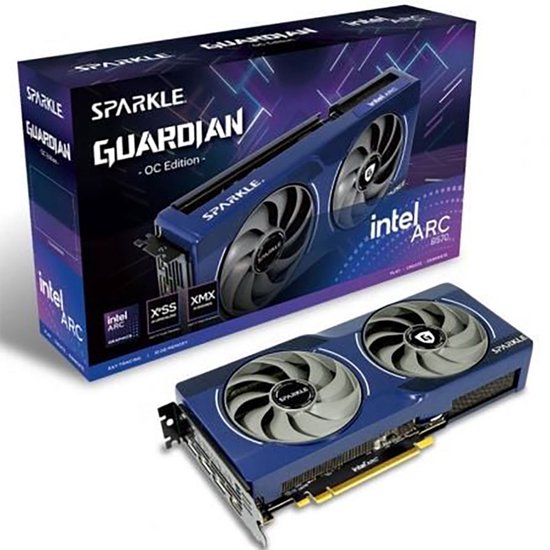 Intel Arc B570 Guardian OC Videokaart 10GB GDDR6 PCIe 4.0 Ray Tracing HDMI 2.1 DisplayPort 2.1