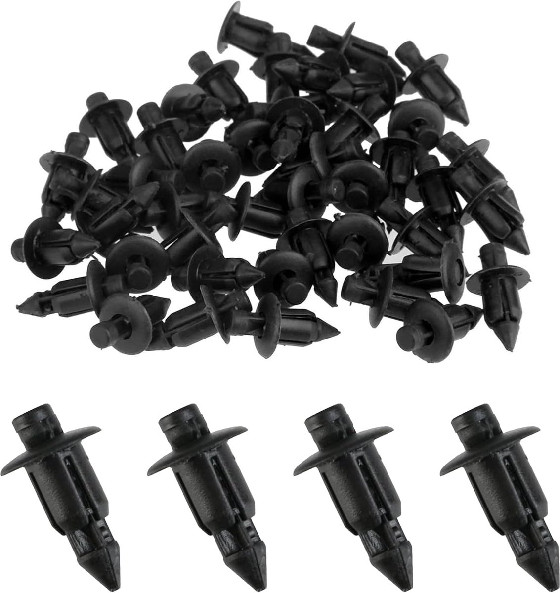 Image of 50pcs 6mm Spreader Rivets - Car Fixing Clips - Plastic Rivets voor Motorcycle - Cover Clips - Universele Auto Houder Clips Vervanging