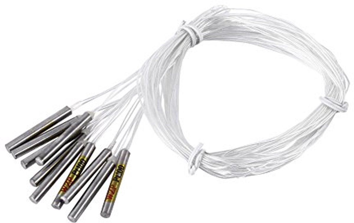 Waterdichte Temperatuursensor Set - 10 Stuks, Roestvrij Staal, Temperatuursensor voor -20 ℃ tot 450 ℃