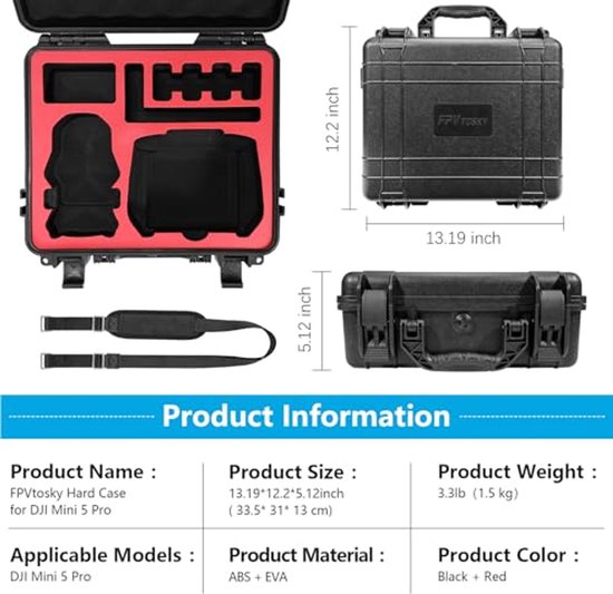 FPVtosky Capa protetora 2 em 1 Mini 5/4 Pro RC 2 e capa protetora RC2, protetor de tela para DJI