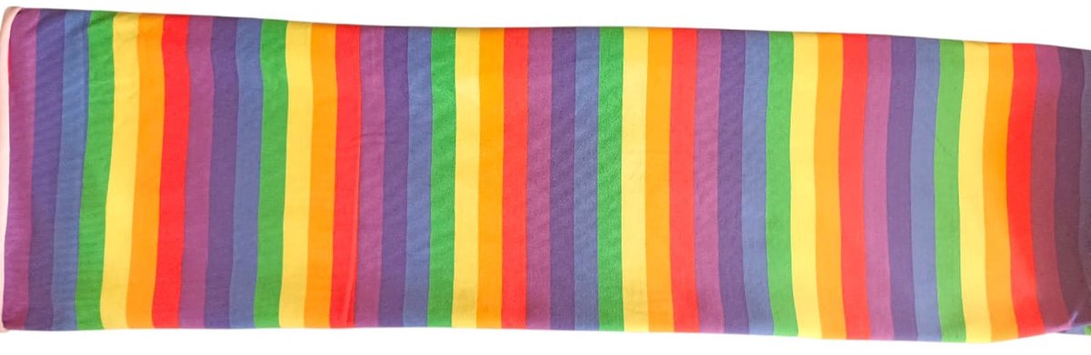 LGBTQ+ regenboog kussen Guling met Hypoallergeen Katoenen hoes. Medium: ~95xØ~23-25cm. 1Kg, Prosoft™ Low Sweat Ademende Microvezel vulling, 100% Vegan en Halal Ergonomisch -Orthopedisch Bantal Pollo Bolster#