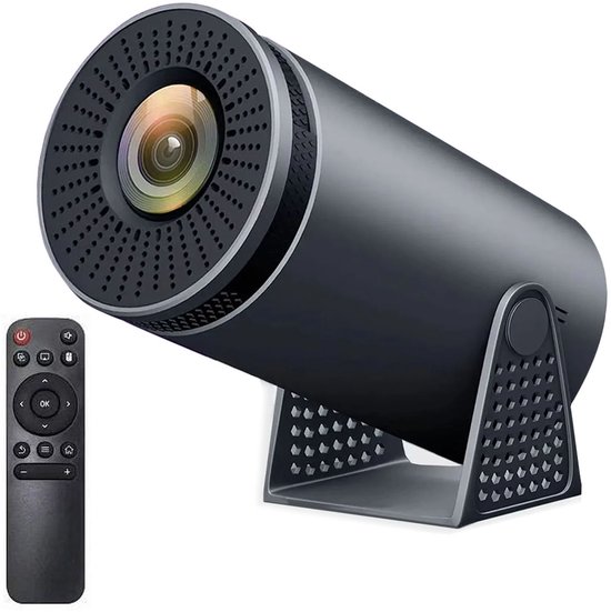 Sunova Mini Beamer - Smart Projector met 4K - Android 11 - Wifi6&BT5.0 - RK3326 Quad Core - Voor iOS & Android - Thuisbioscoop - Portable Home Cinema- Zwart