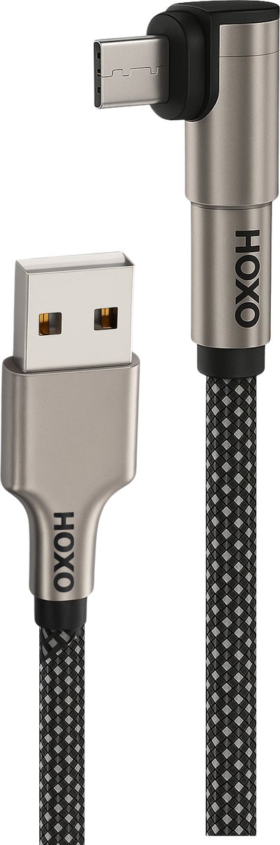 USB Kabel - 15W Snellader - USB naar Micro 90° - Micro Kabel - Geschikt voor consoles