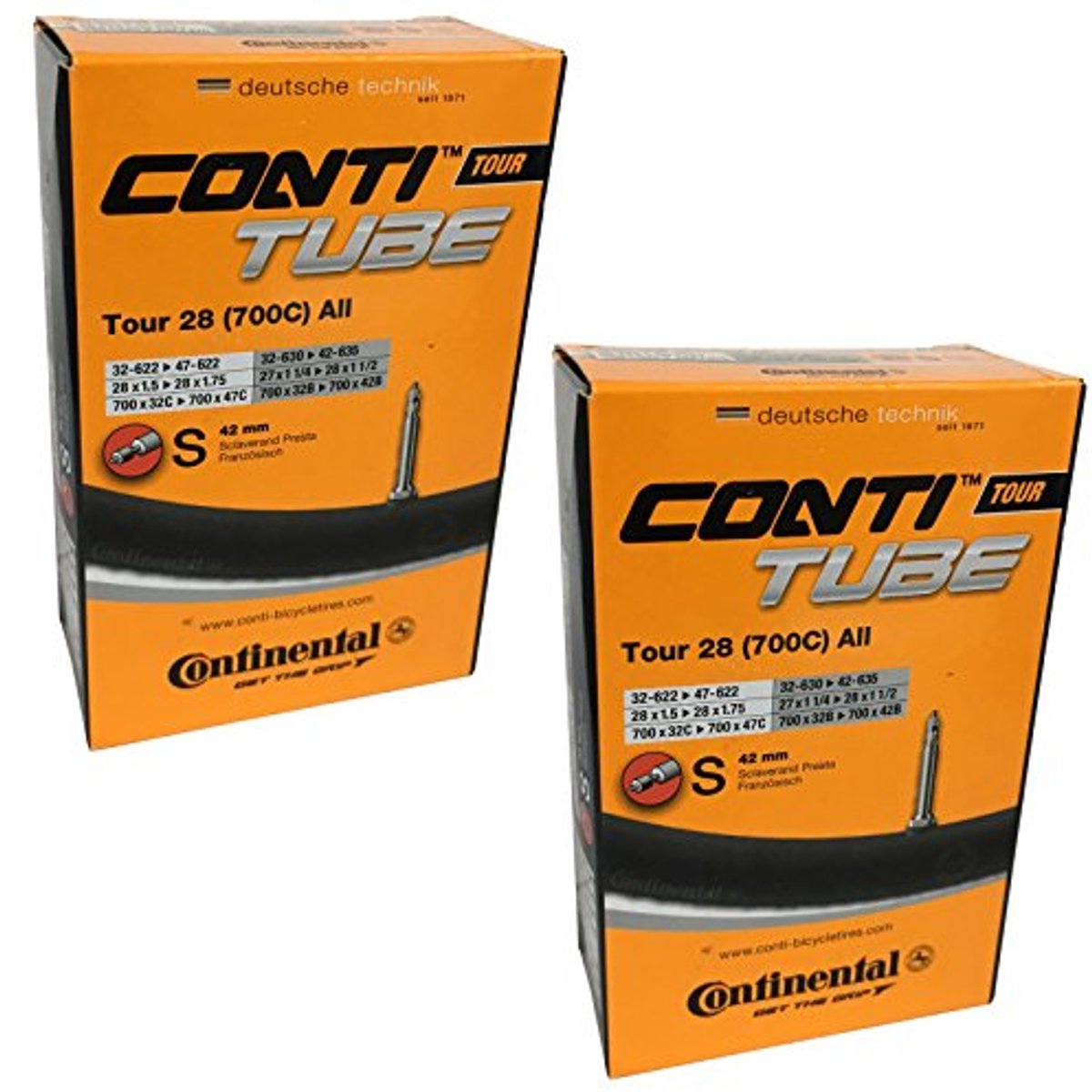 Tourfiets 28 inch binnenbanden met Presta ventiel - 700 x 32-47c (set van twee)