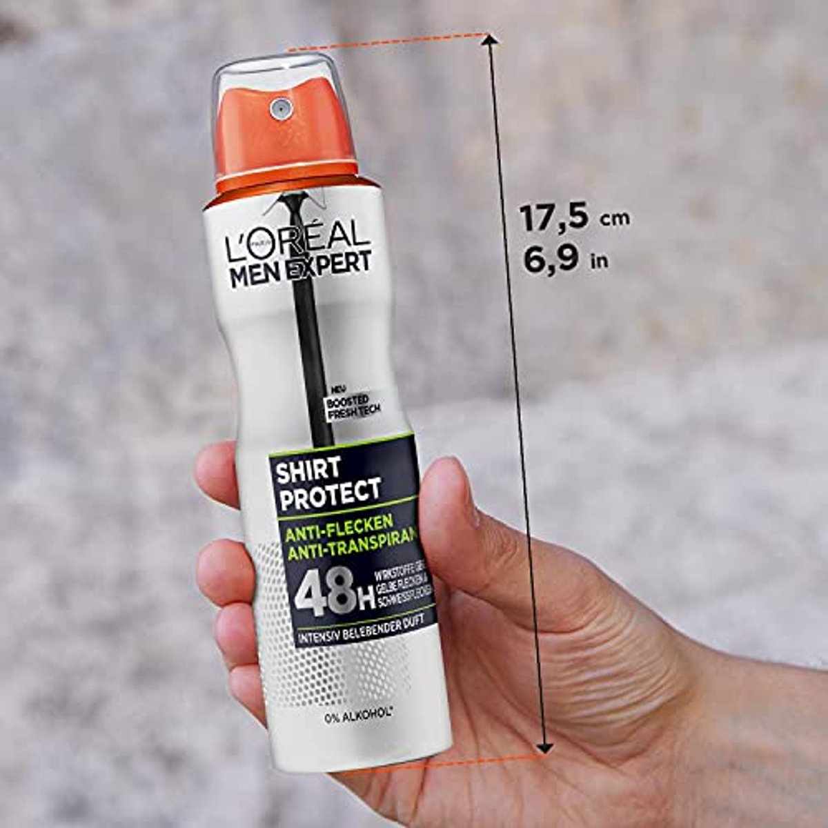 Anti-vlekken Deospray voor Mannen - 48 uur Fris & Intens Verkwikkend, 6 x 150 ml
