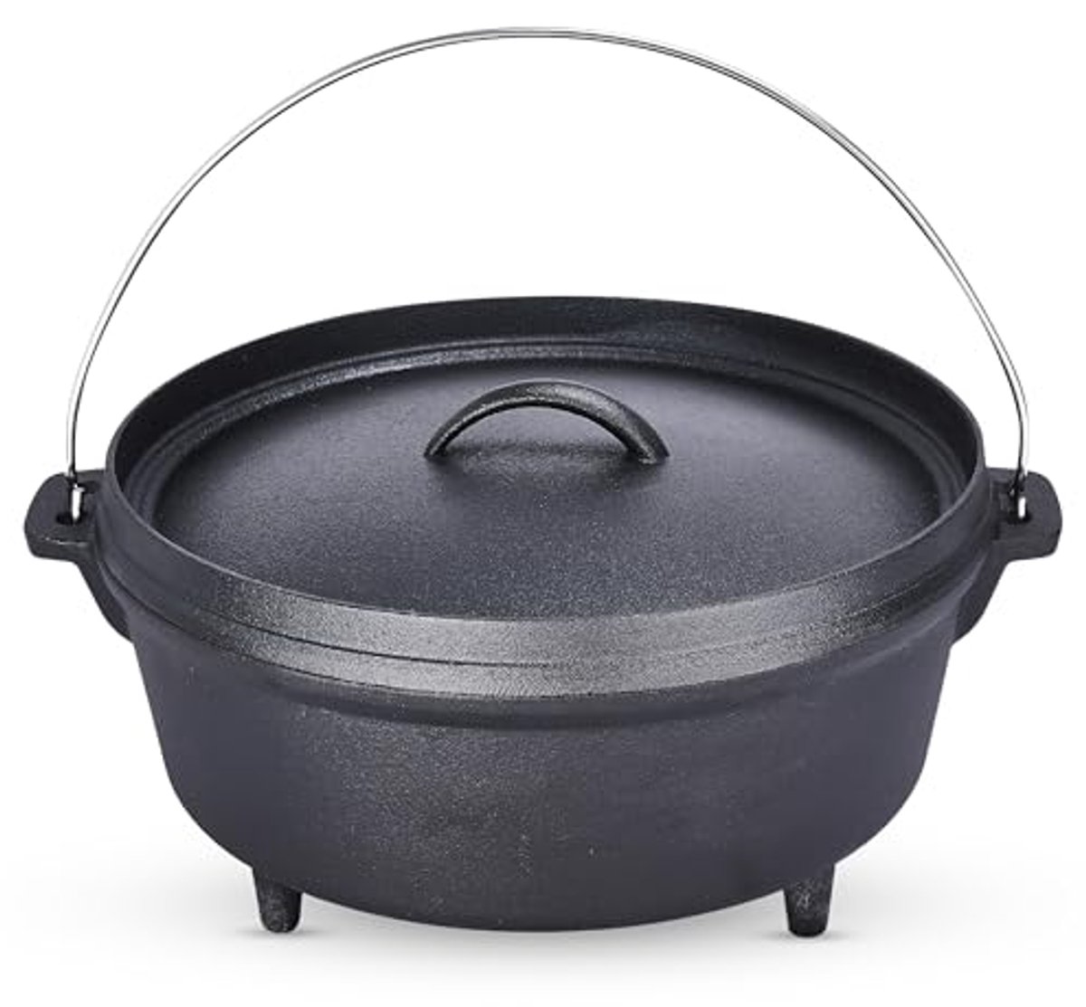 10 Liter Dutch Oven Set - 3-delige Gietijzer Kookset voor Koken en Bakken