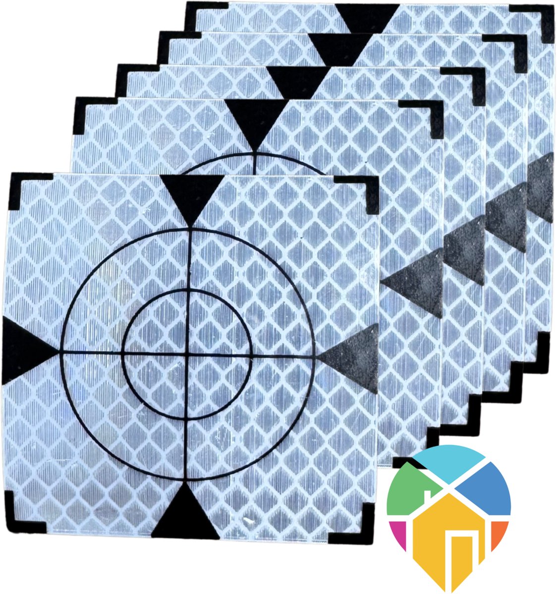 Meetstickers - WIT - 60x60mm - extra