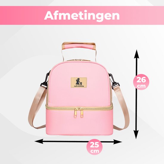 Joyful Parenting Kolftas met koelelementen - Roze - 2 Compartimenten - Moedermelk Koeltas - Kolf Tas - Kraamcadeau van Joyful Parenting — afbeelding 5