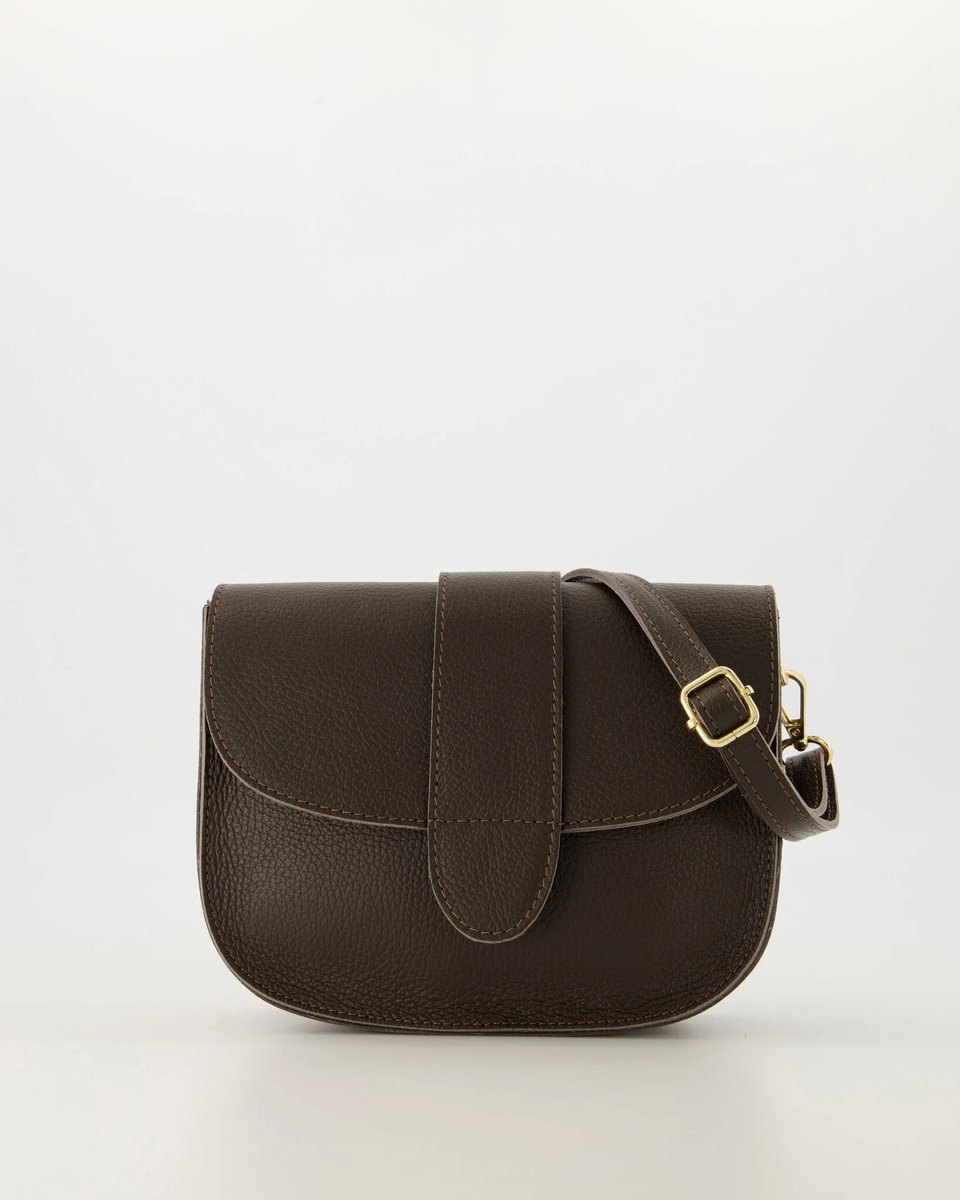 TAS - crossbody- bruin- leer