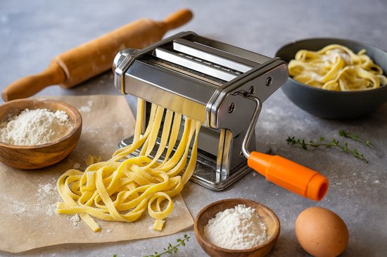 Basic Culinair Pastamachine voor tagliolini, tagliatelle en lasagne - RVS van Merkloos — afbeelding 2