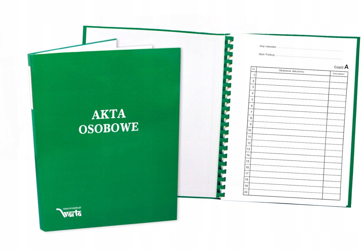 ABCDE Dossierkaart, Hardcover, Groen, A4, Interne map
