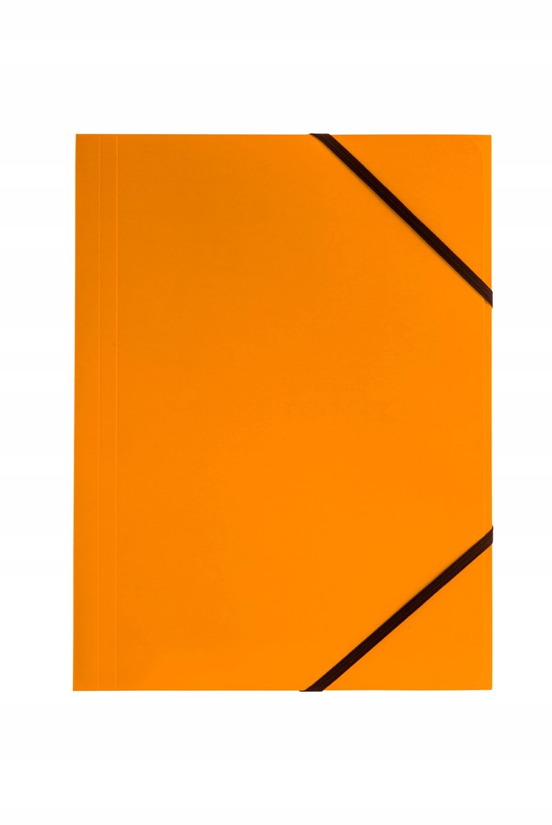 Tetis A4 Kaart Met Hoek Elastiek - Oranje, 350g