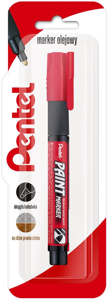 Pentel MMP20 Olie Marker - Rood, 2.5mm Lijn