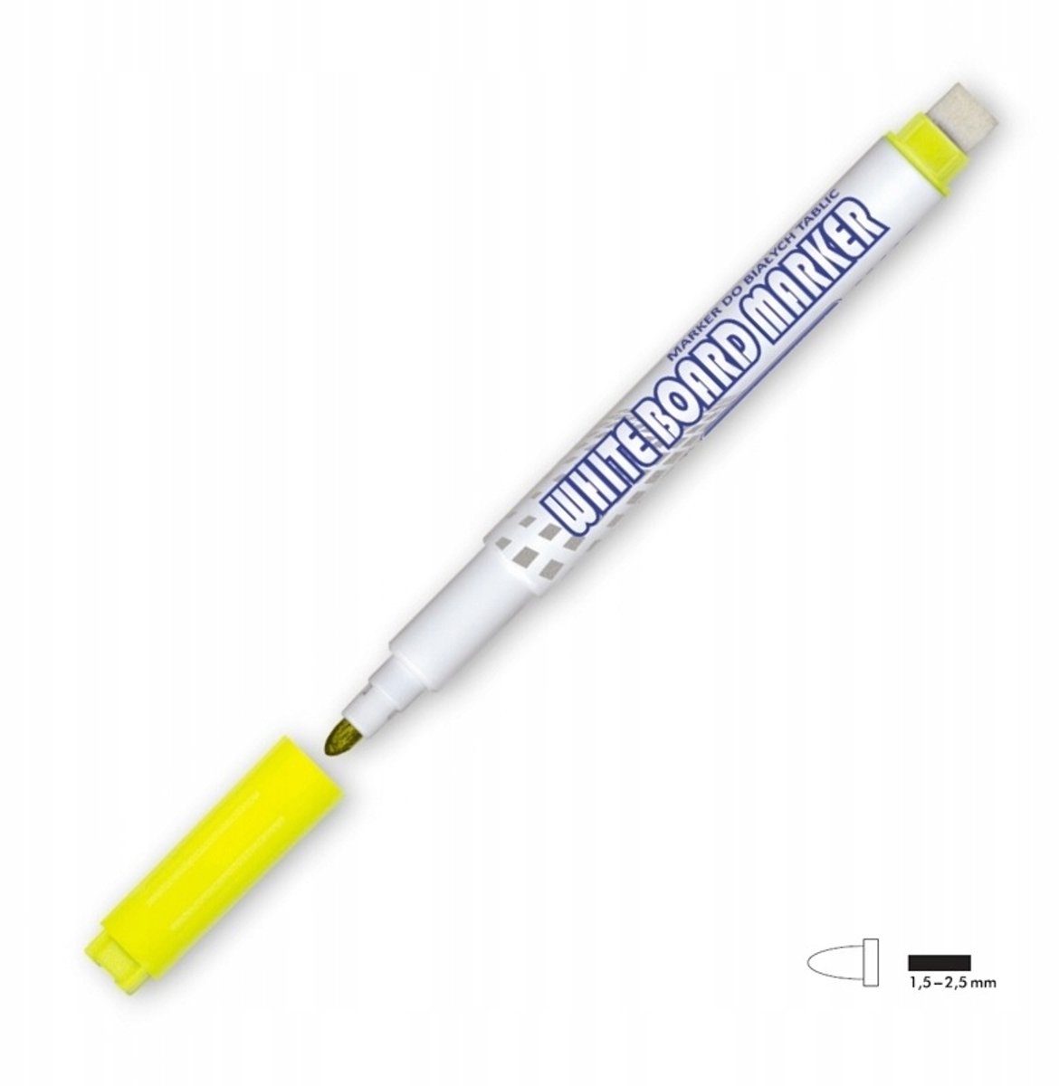 Granit Gele Marker voor Whiteboards met Gum - 1.5-2.5mm