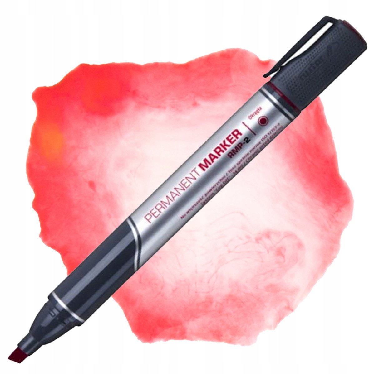 Rystor Rode Permanent Marker met Schuine Punt - Ideaal voor School en Kantoor